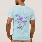 平和なtシャツエンジェルの翼で休む tシャツ (裏面)