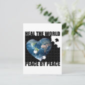 平和によって世界の平和を癒す ポストカード (スタンド正面)