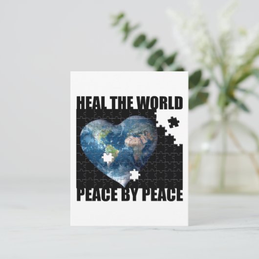 平和によって世界の平和を癒す ポストカード (スタンド正面)
