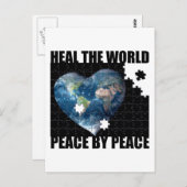 平和によって世界の平和を癒す ポストカード (正面/裏面)