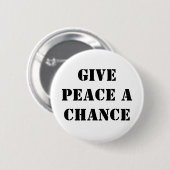 平和にチャンスを与えて下さい 缶バッジ (正面&裏面)