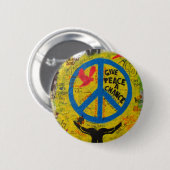 平和にチャンスを与えて下さい 缶バッジ (正面&裏面)