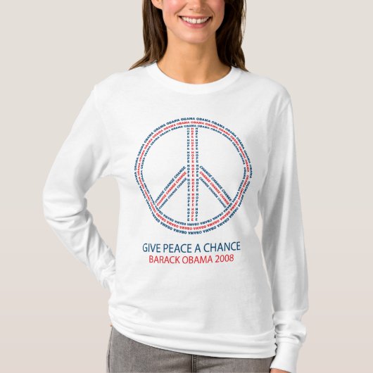 平和にチャンスを与えて下さい Tシャツ (正面)