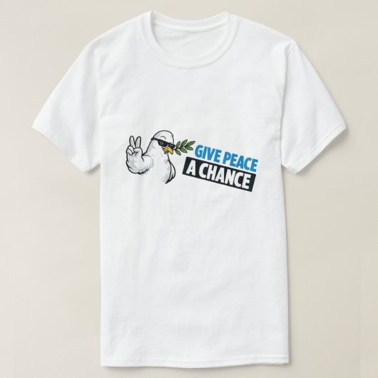 平和にチャンスを Tシャツ (デザイン正面)