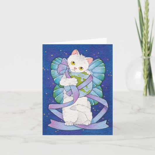 平和にチャンスNotecard Moussartを与えて下さい カード (正面)