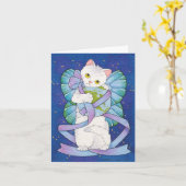 平和にチャンスNotecard Moussartを与えて下さい カード (黄色い花)