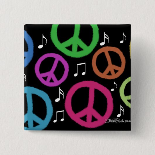 平和にチューニング！ 缶バッジ (正面)