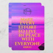 「平和に暮らすよう全力を尽くす 招待状 (正面/裏面)