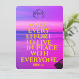 「平和に暮らすよう全力を尽くす 招待状