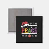 平和に来た - 平和なクリスマスのカップルおそろい マグネット (正面/裏面)