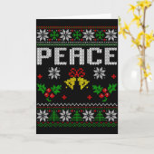 平和に来ます平和カップルマッチング醜いクリスマス カード (黄色い花)