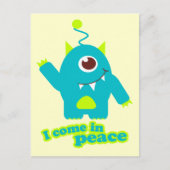 平和に来ます エイリアンのポストカード ポストカード (正面)