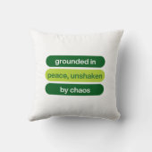 平和に根ざし、混乱に揺るぎない | クッション (裏面)