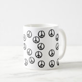 平和に満ちたコーヒーを食べて下さい! コーヒーマグカップ (正面右)