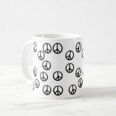 平和に満ちたコーヒーを食べて下さい! コーヒーマグカップ (正面左)