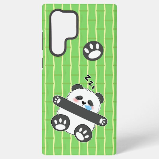 平和に眠るかわいい赤ちゃんパンダ SAMSUNG GALAXYケース (裏面)