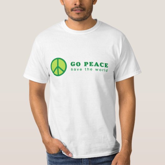 平和に移動（緑） Tシャツ (正面)
