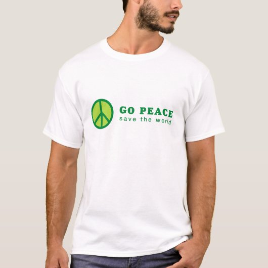 平和に移動(緑) Tシャツ (正面)