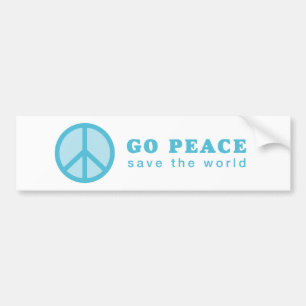 平和に移動（青） バンパーステッカー