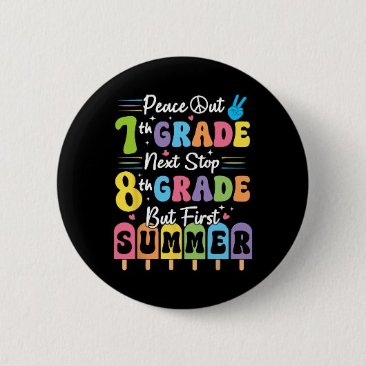 平和に終わりを7th Grade Summer Graduation Seventh G 缶バッジ (正面)