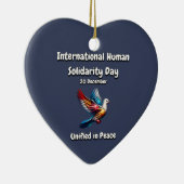 平和に統一。人類の連帯の日。 セラミックオーナメント (右)