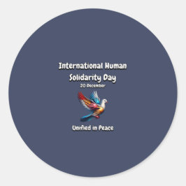 平和に統一。人類の連帯の日。 ラウンドシール