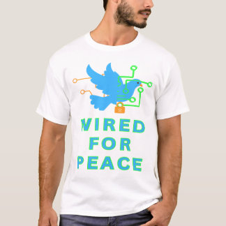 平和に配線された Tシャツ