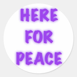 平和のためにここに ラウンドシール