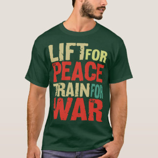 平和のために励ましの言葉で高揚 戦いのために鍛える Tシャツ