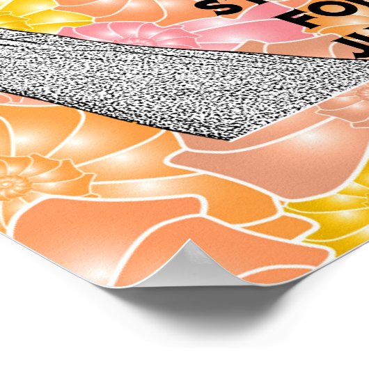 平和のために跪き、正義のために立つ ポスター (角)