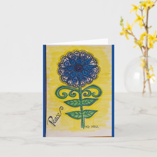 平和のためのひまわり カード (黄色い花)