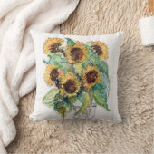 平和のためのひまわり クッション (ブランケット)