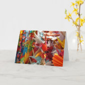 平和のためのクレーン カード (黄色い花)