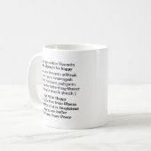 平和のためのサンスクリット・マントラ コーヒーマグカップ (正面左)