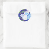 平和のための時間ステッカー ラウンドシール (バッグ)