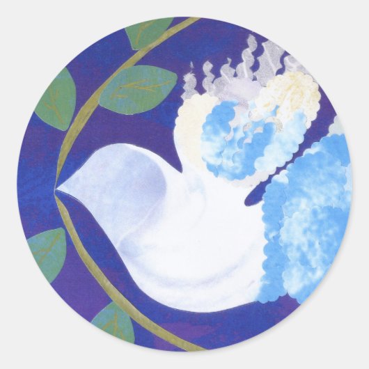 平和のための時間ステッカー ラウンドシール (正面)