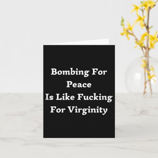 平和のための爆撃は処女のための砦のようなものである カード (黄色い花)