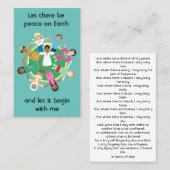 平和のための祈りの言葉セントフランシスのカード 名刺 (正面/裏面)