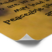 平和のための祈りの言葉第1テモテ2 1 - 2 ポスター (角)