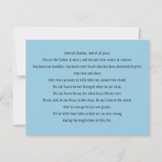 "平和のための祈りの言葉"祈りの言葉カード サンキューカード