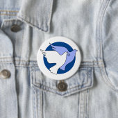 平和のための2羽の白い鳩 缶バッジ (インサイチュ)