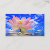 平和のはすの花の反射及び泡 名刺 (裏面)