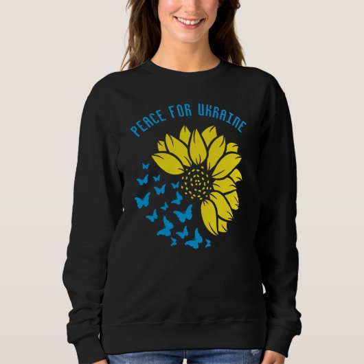 平和のひまわりシンボル。ウクライナ平和。 スウェットシャツ (正面)