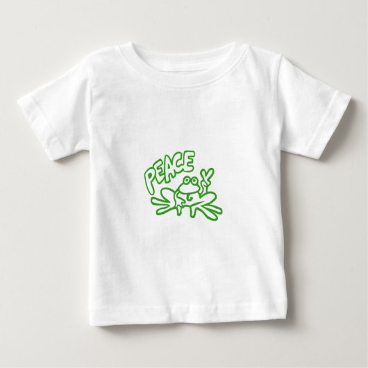 平和のカエル ベビーTシャツ (正面)