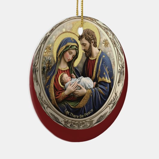 平和のクリスマスオーナメントを出生しよう セラミックオーナメント (右)