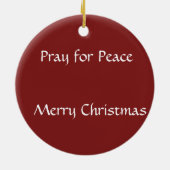 平和のクリスマスオーナメントを出生しよう セラミックオーナメント (裏面)
