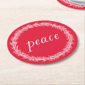 平和のクリスマス ラウンドペーパーコースター (アングル)