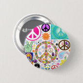 平和のコラージュ 缶バッジ (正面&裏面)