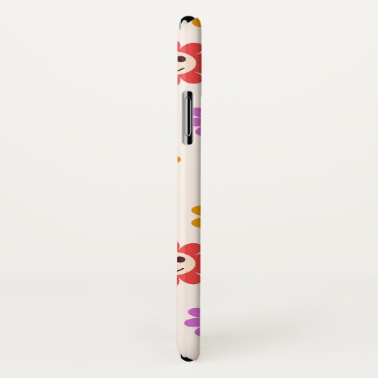 平和のサインが咲く笑顔モノグラムの花 Case-Mate iPhoneケース (裏面/右)