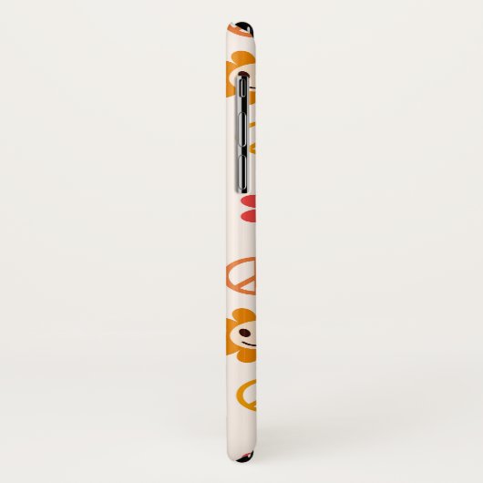 平和のサインが咲く笑顔モノグラムの花 Case-Mate iPhoneケース (裏面/左)